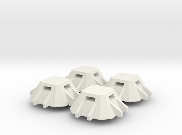 6mm Concrete Pillboxes in White Natural Versatile Plastic