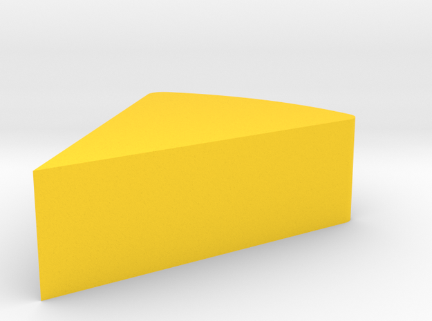 Pizza Slice Game Piece in Yellow Processed Versatile Plastic