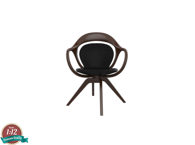 Mniature Norah Chair - Giorgetti in White Natural Versatile Plastic: 1:12