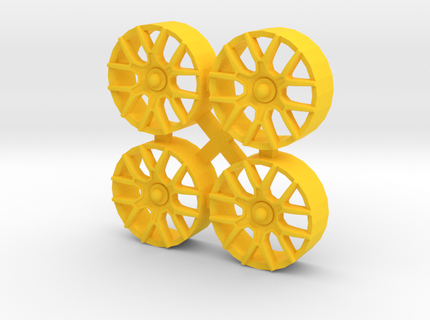 Insert for wheel NSR 17" (Type FERRARI GT3) in Yellow Processed Versatile Plastic