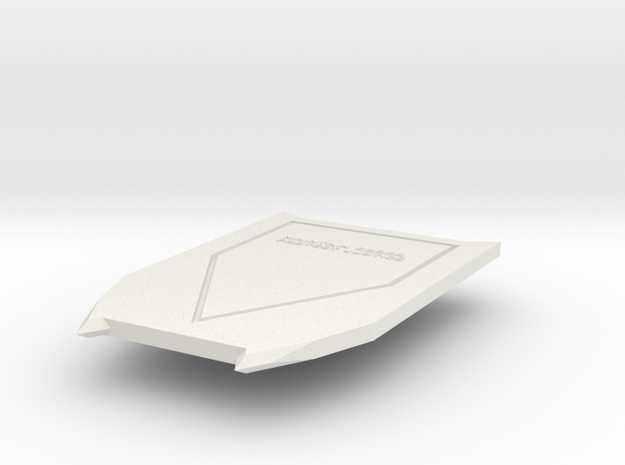  Hand-held shield in White Natural Versatile Plastic