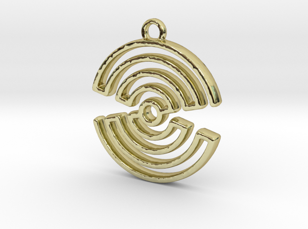 hourglass spiral in 18k Gold Plated Brass