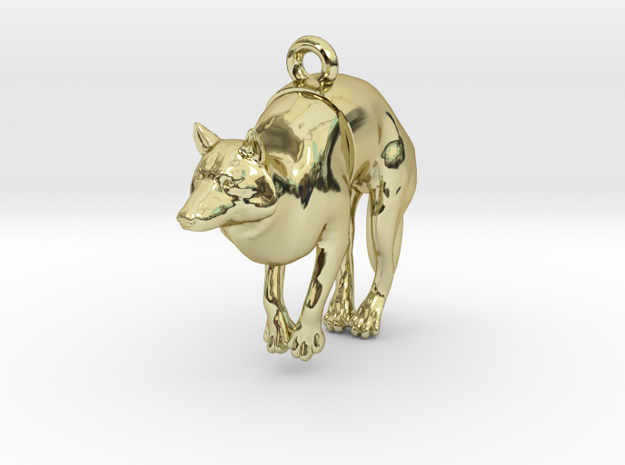 Pendant "Dog" in 18k Gold Plated Brass