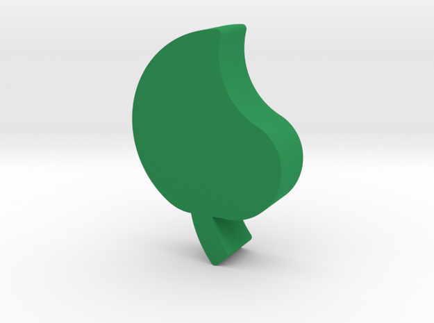 Leaf Game Piece in Green Processed Versatile Plastic