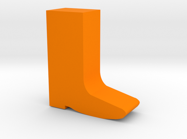 Boot Game Piece in Orange Processed Versatile Plastic