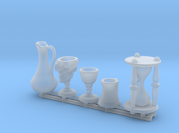 Drinkware: Skull Chalice and Hourglass -1:24 scale in Smooth Fine Detail Plastic