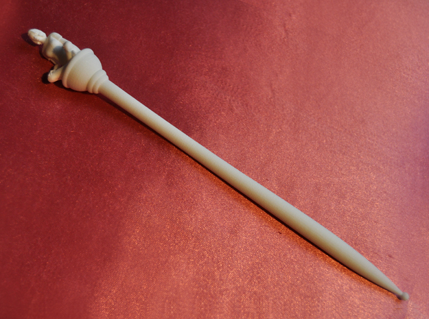 Hairstick of a Yogini (large size) in White Natural Versatile Plastic