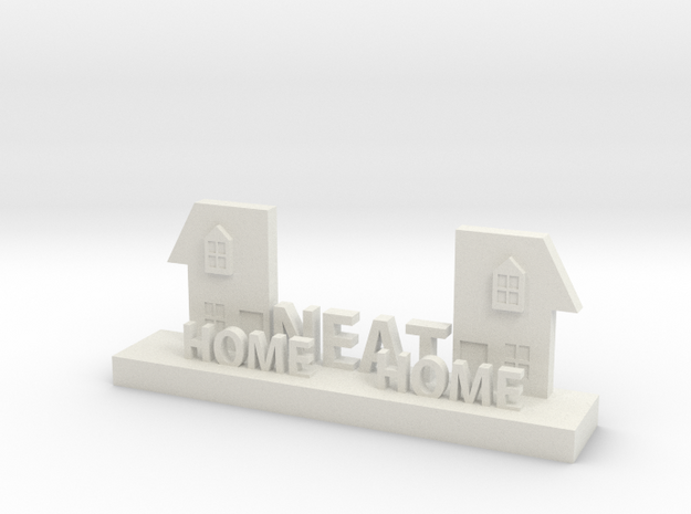 Home Neat Home Logo Figurine in White Natural Versatile Plastic