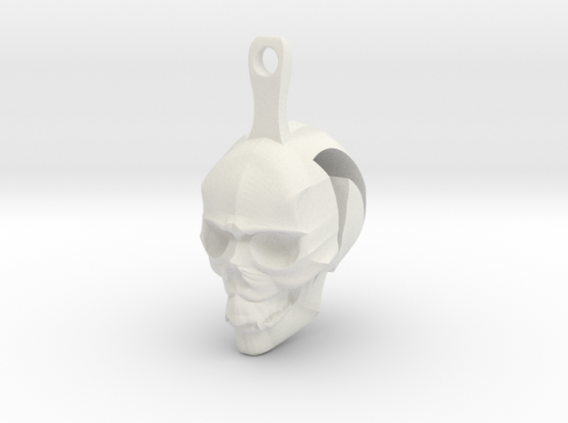 Skull Earrings Halloween in White Natural Versatile Plastic