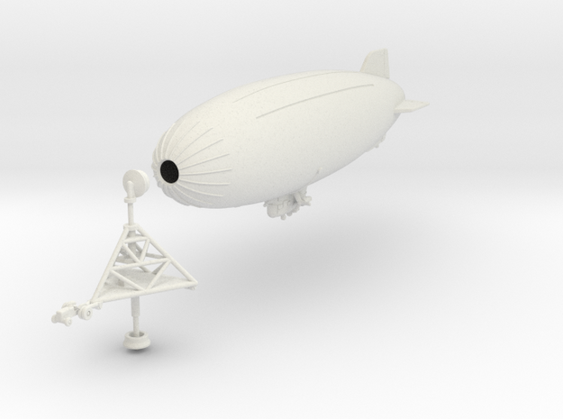 K Ship with Mast 1/500th scale in White Natural Versatile Plastic