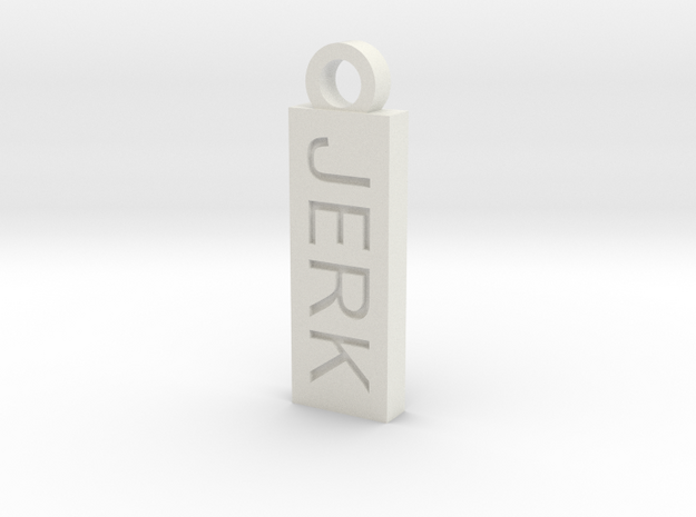 Jerk Bitch Reversible Charm in White Natural Versatile Plastic