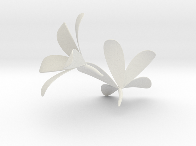 Flower  in White Natural Versatile Plastic