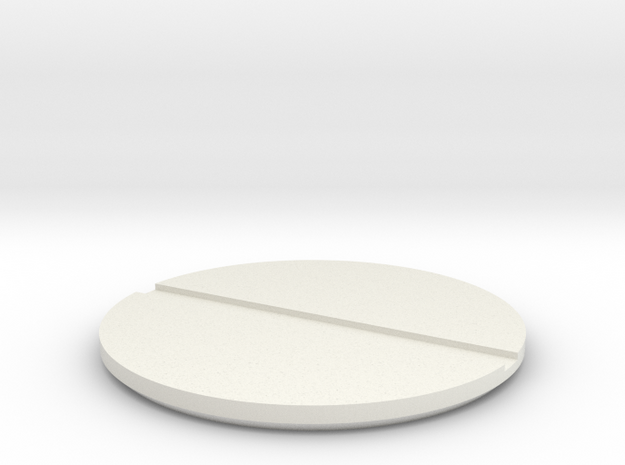 DISC-WHITE ICE 2-BALL-F7 WITH STRIPE in White Natural Versatile Plastic