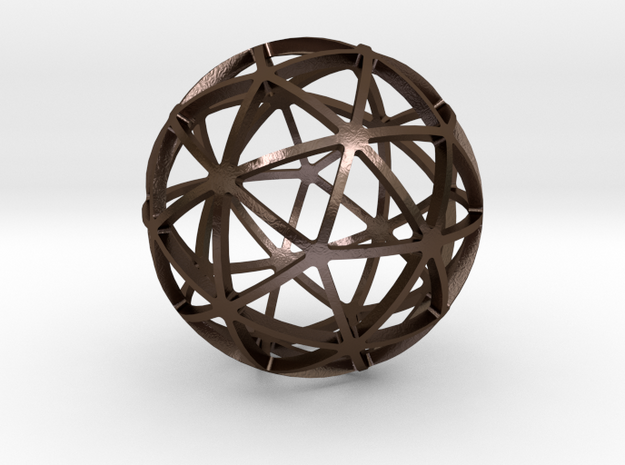 PENTAKIS_DODECAHEDRON in Polished Bronze Steel