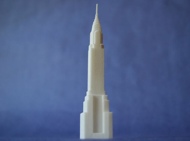 Chrysler Building in White Natural Versatile Plastic