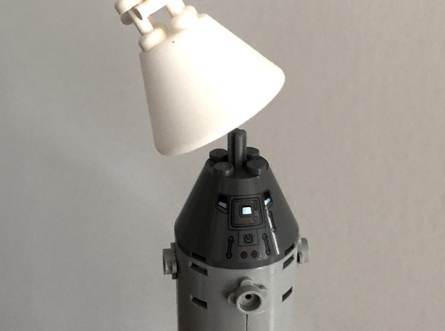 Saturn V escape tower shield in White Processed Versatile Plastic