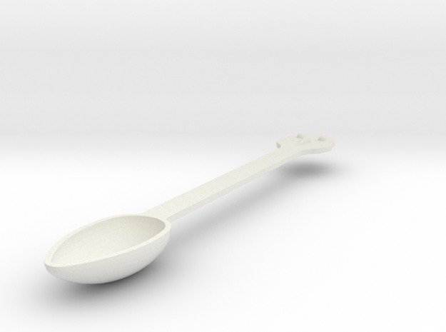 Fish Spoon in White Natural Versatile Plastic
