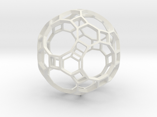 TRUNCATED_ICOSIDODECAHEDRON in White Natural Versatile Plastic