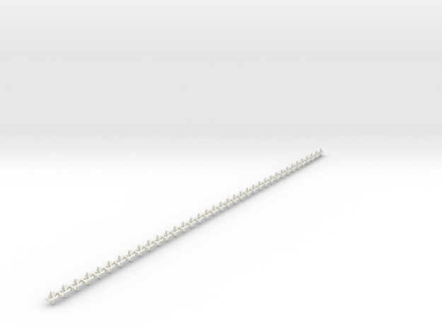 1:6 scale spiked chain 64cm in White Natural Versatile Plastic