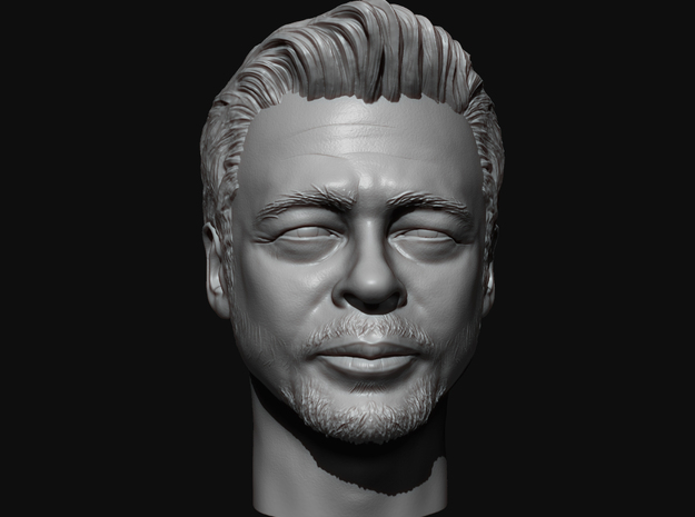 Benicio Del Toro portrait head  in White Natural Versatile Plastic
