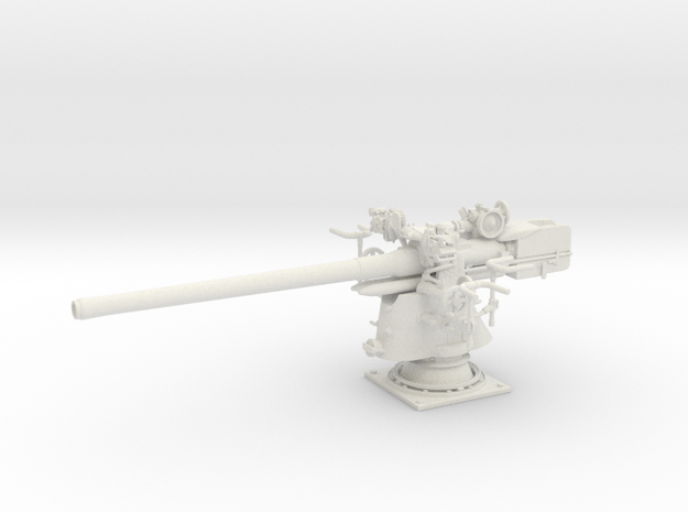 1/11 UBoot 8.8 cm SK C/35 Naval Deck Gun in White Natural Versatile Plastic