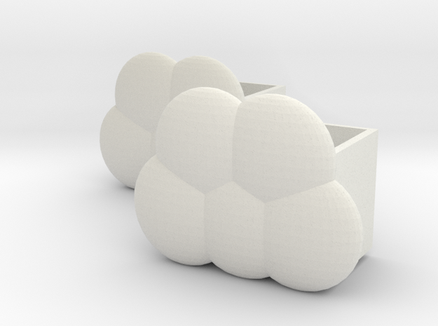 Cloud storage box in White Natural Versatile Plastic