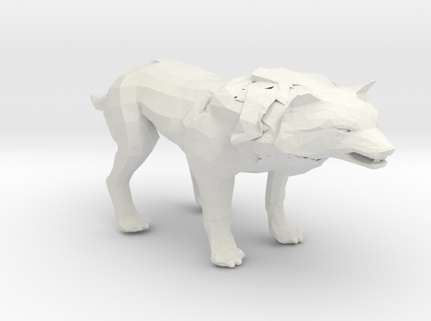 wolf in White Natural Versatile Plastic