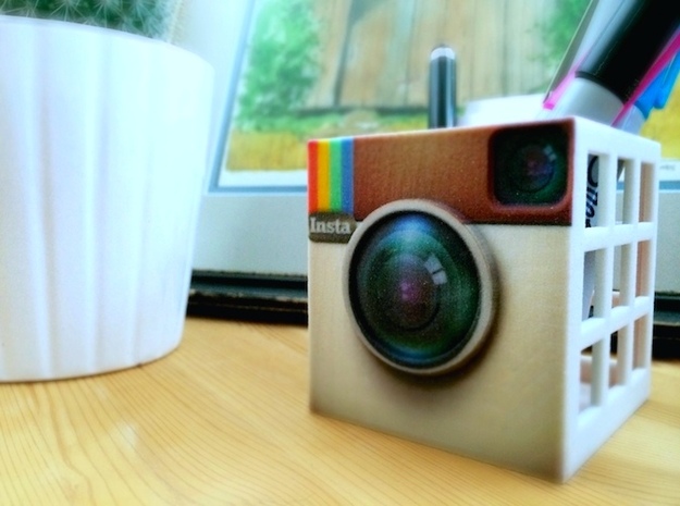 InstaBox: the Instagram Desk Container in Full Color Sandstone