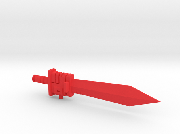 G1 style Sword for PotP Grimlock in Red Processed Versatile Plastic