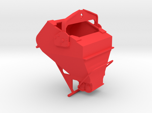 1:50 - 3 Cu yard laydown concrete bucket complete in Red Processed Versatile Plastic