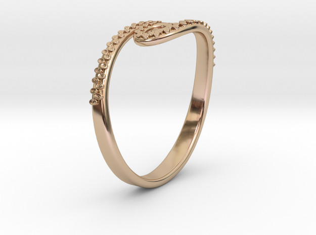 Tentacle Ring in 14k Rose Gold Plated Brass
