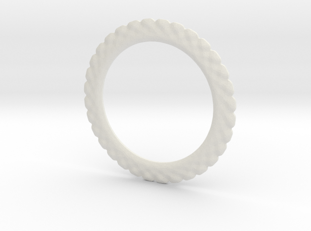 Soften ring shape for earrings or pendant in White Natural Versatile Plastic