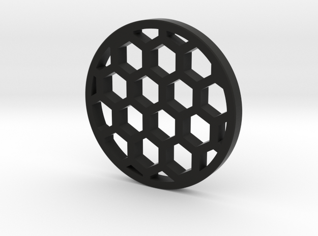 honneycomb 30mm in Black Natural Versatile Plastic