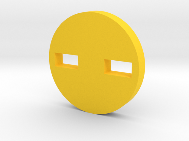 Shifty-Eyed Button in Yellow Processed Versatile Plastic