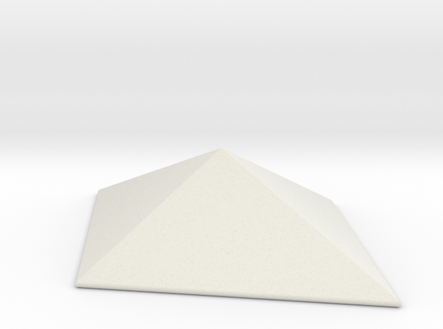 Diamond Pyramid Spike in White Natural Versatile Plastic