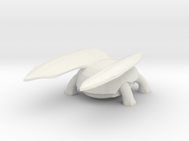 Flying Tortoise in White Natural Versatile Plastic