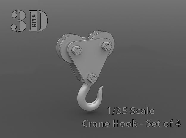 4 - 1/35 Crane Hooks in Tan Fine Detail Plastic