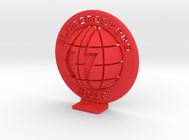 c17-splitGlobe-wRing-005-Fine in Red Processed Versatile Plastic