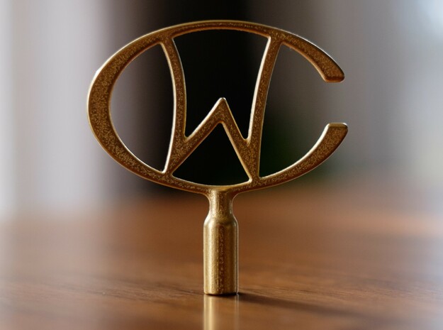 WesKey - Top tension banjo key in Polished Gold Steel