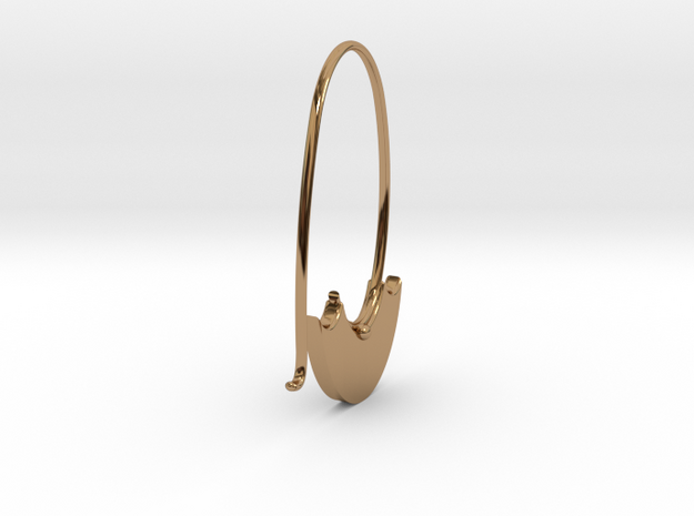Hoop long oval (SWH5b) in Polished Brass