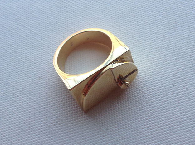 Golden Ratio Ring in Polished Brass: 8 / 56.75