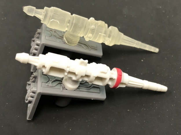 Rebel A-Wing gun Replacements in Clear Ultra Fine Detail Plastic: 1:48 - O