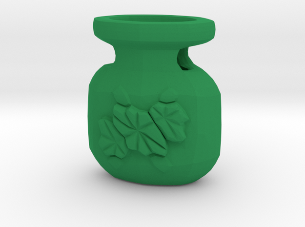 Bud Bottle Pendant - 1in tall in Green Processed Versatile Plastic