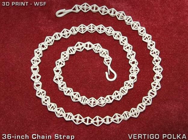36-inch Chain Strap in White Natural Versatile Plastic