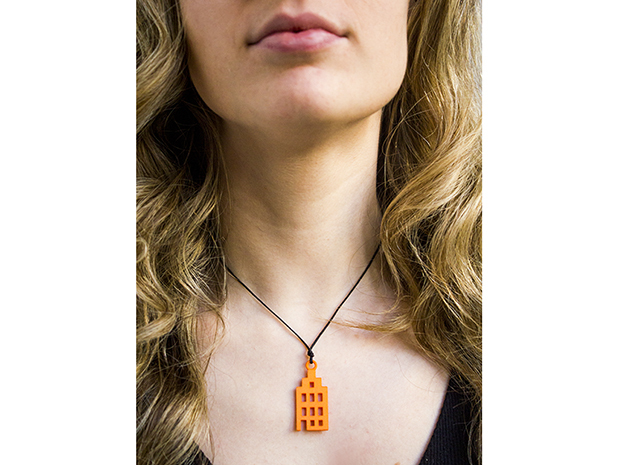 Amsterdam Canal House Basic Pendant in Orange Processed Versatile Plastic