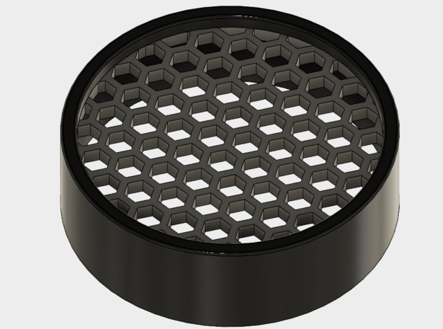 honneycomb Housing 60mm in Black Natural Versatile Plastic