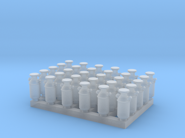 1:160 Milk Cans V2 - 30ea in Tan Fine Detail Plastic
