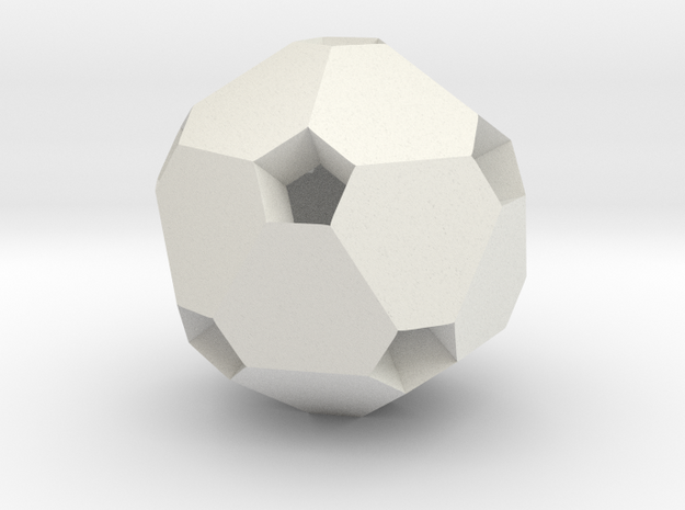 Polyhedron Pendant I in White Natural Versatile Plastic