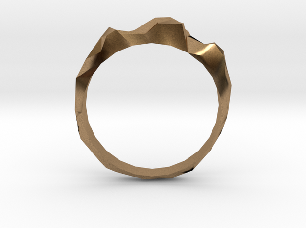 jagged ring in Natural Brass