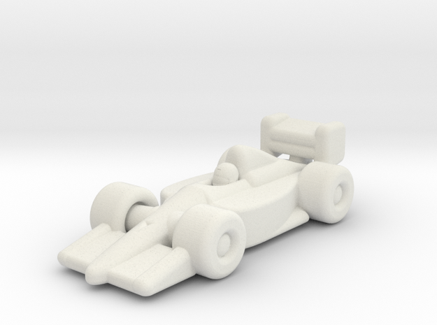 F1 Race Car in White Natural Versatile Plastic